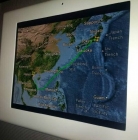 美国空军一号访问越南的航线图，沿着大陆架飞行。挺逗的。 ...
