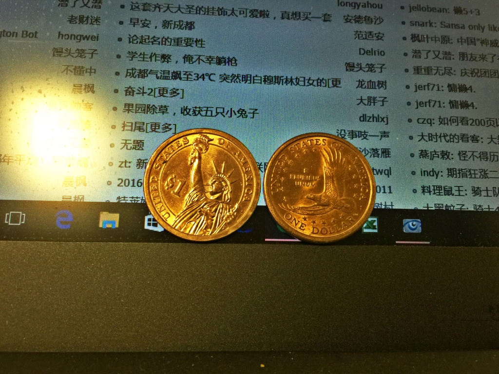 两枚美金一元硬币- 齐若散的日志- 爱吱声- Powered by Discuz!