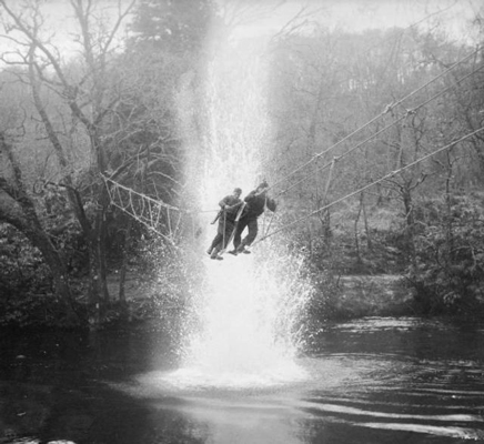 Commandos practice crossing a river using a toggle bridge-Acnacharry_ Jan 1943_.jpg